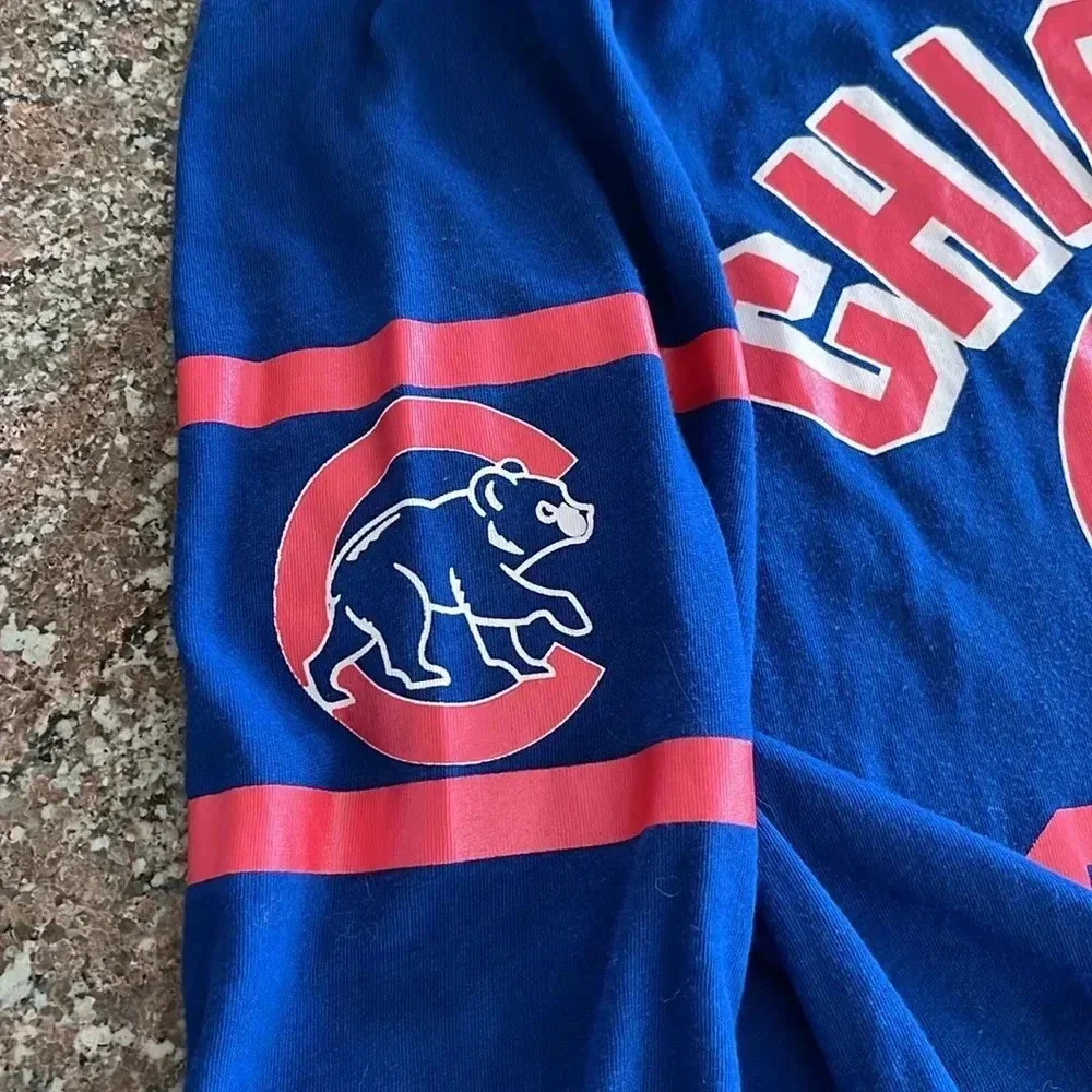 CHICAGO CUBS LONG SLEEVE TEE TOUCH BY ALYSSA MILANO Super Soft Womens size med - Picture 3 of 9